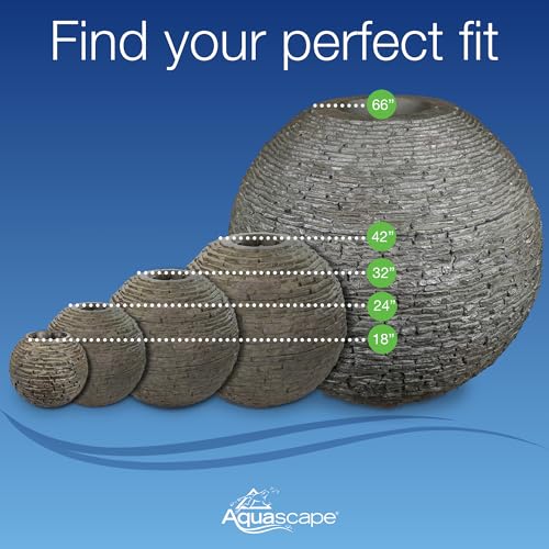 Stacked Slate Sphere Water Fountain for Garden E42324