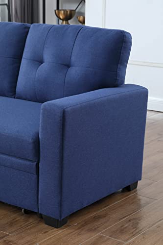 4-in-1 Convertible L Shaped Couch with Pull Out Bed and Storage Z983