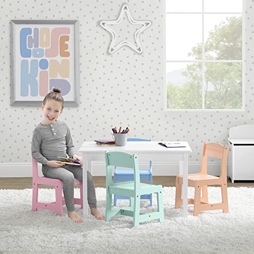 Kids Table and 4 Chairs Set, White H363890