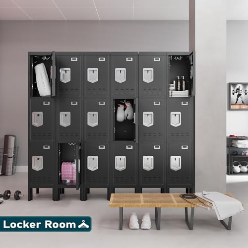 5-Door Steel Storage Locker with Hooks and Card Slots M92401