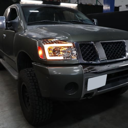 Projector Headlights with LED Sequential Turn Signals for Nissan Armada Titan F85769