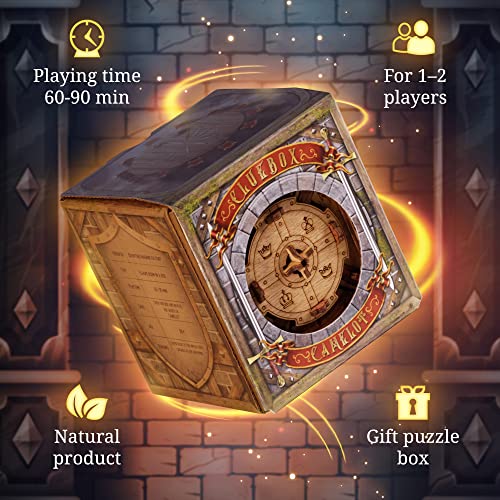 Escape Room Puzzle Box - 3D Wooden Brain Teaser for Adults Y5990