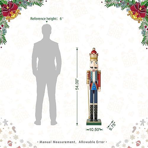 Wooden Nutcracker Decoration 42 Inch Christmas Indoor Outdoor C418758