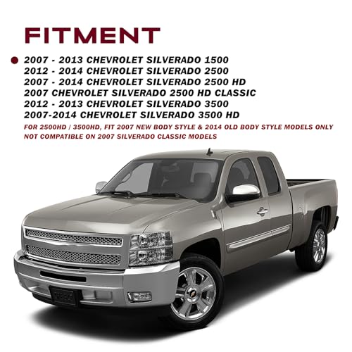Headlight Assembly Compatible with 2007-2013 Chevy Silverado 1500, 2500, 3500 HD Halogen Pair Z622