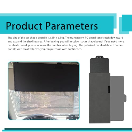 Car Sun Visor Extender, Retractable Anti-Glare Visor for Driving M4732