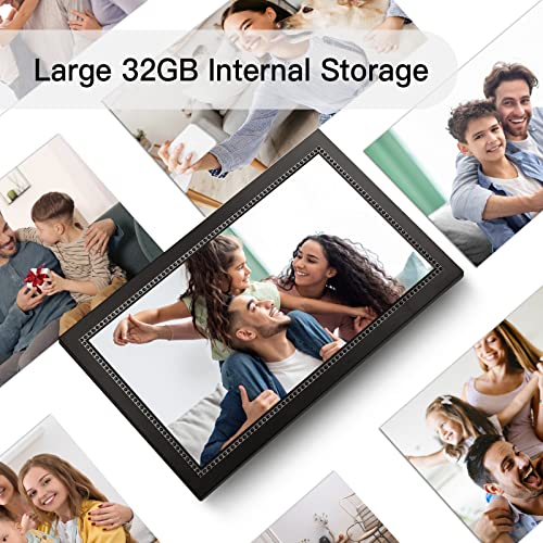 WiFi Digital Photo Frame 10.1 Inch IPS HD Touch Screen with 32GB Storage O9566