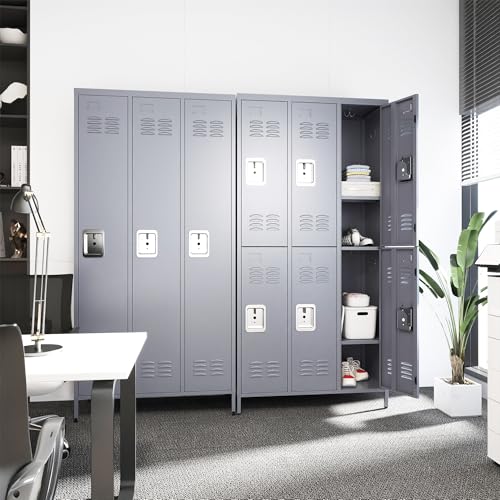 Steel Lockers for Employees, Lockable Storage Cabinet with Assembly X270