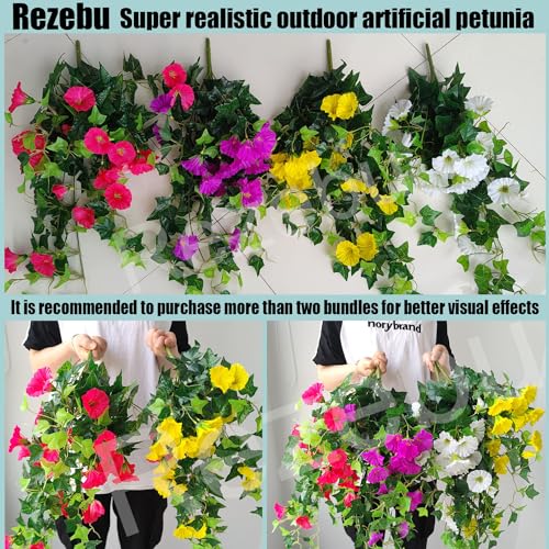 UV Simulation Artificial Morning Glories Outdoor Flowers M437998