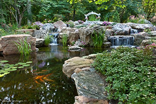 Container Water Feature Kit with Waterfall Fountain, Pump & Filtration for Indoor & Outdoor Mini Pond O74793