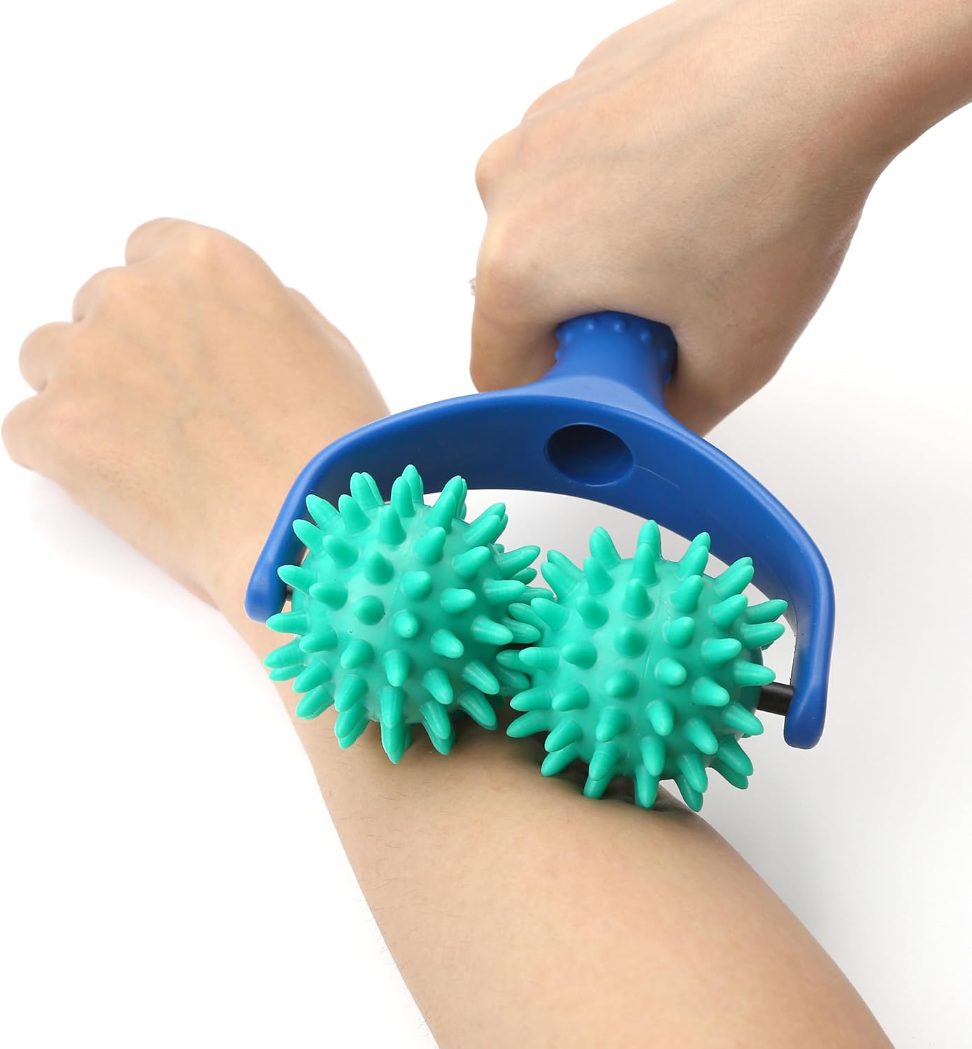 Handheld Spiky Massage Balls Rollers with Handle for Muscle Pain Relief N80731