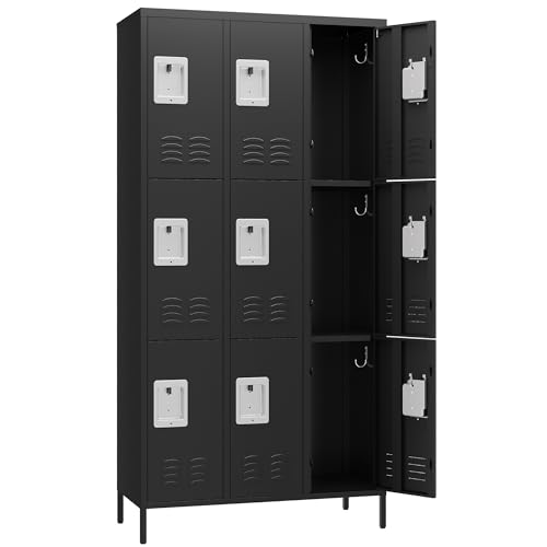3-Door Blue Steel Storage Locker for Office, School, Gym C68898