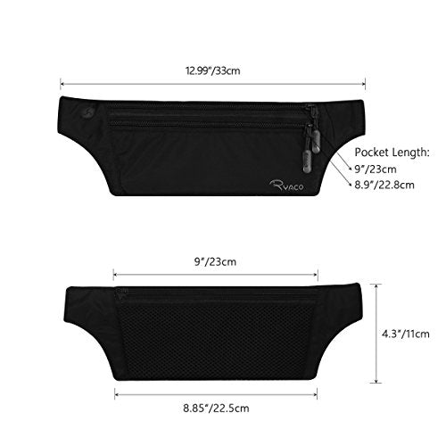 Slim RFID Blocking Travel Money Belt with Adjustable Strap V5138