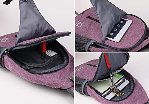 Crossbody Sling Backpack Travel Hiking Chest Daypack F178