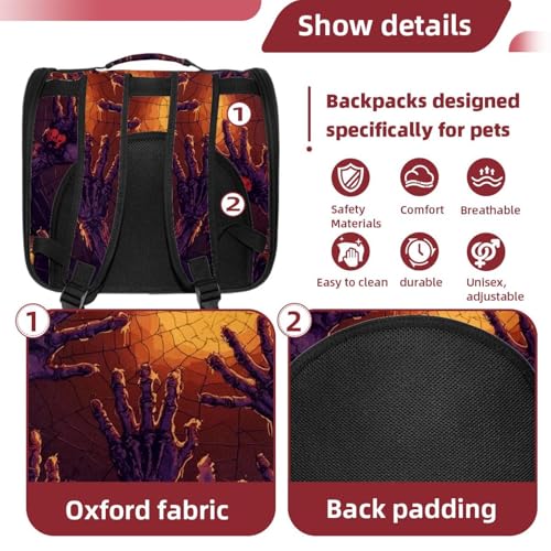Halloween Pet Carrier Airline Approved for Small Medium Dogs Cats S688252