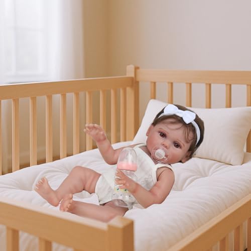 18-Inch Silicone Reborn Baby Doll, Lifelike Weighted Full Body Vinyl with Gift Set U9316
