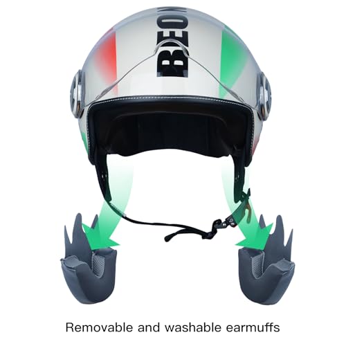 3/4 Open Face Motorcycle Helmet with Anti-Scratch Visor S57458