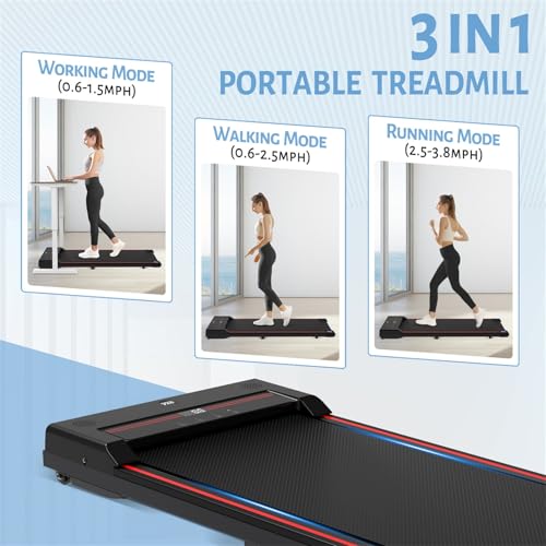 Walking Vibration Pad with APP, 3 in 1 Under Desk Treadmill, Low Noise with Remote Control K2989