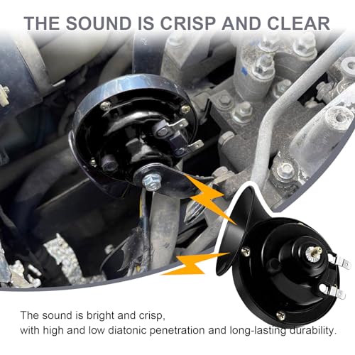 12V Waterproof Car Air Electric Snail Horn, High Low Tone Replacement B61699