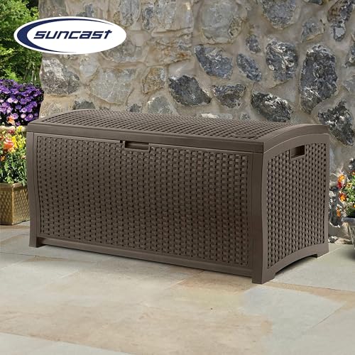 Outdoor Storage Box 73 Gallon Waterproof Deck Box with Lockable Lid W104830