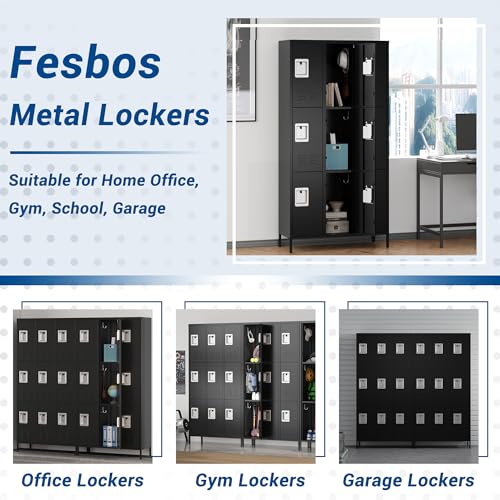 3-Door Blue Steel Storage Locker for Office, School, Gym C68898