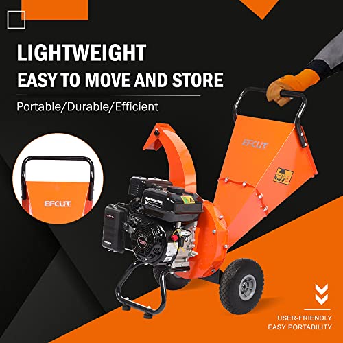 Wood Chipper Shredder Mulcher 7 HP 212cc Gas Powered 3 Inch Capacity E47717