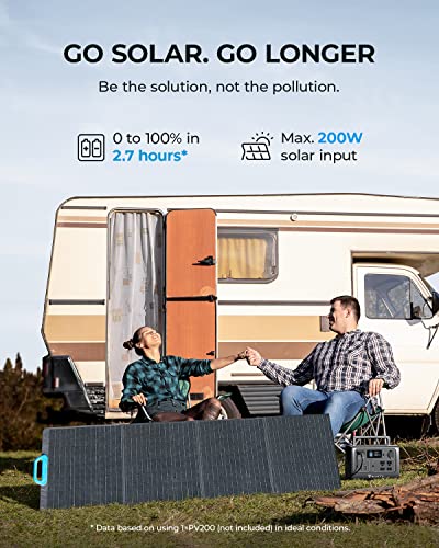 Portable Power Station 537Wh LiFePO4 Battery Backup with 700W AC Outlets E587