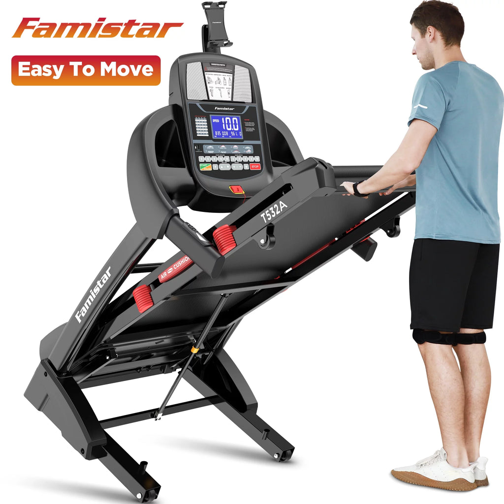 Portable Folding Treadmill 300 LB Capacity with Auto Incline B643749