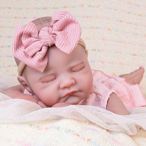 Lifelike Reborn Baby Girl Doll 20 Inch with Poseable Limbs and Feeding Kit O517460