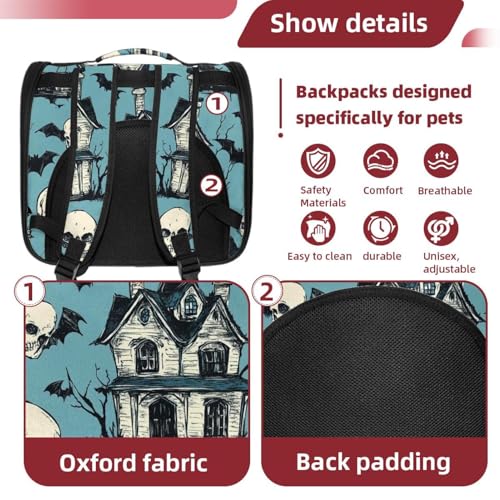 Halloween Cat Backpack Carrier, Breathable Bubble Pet Backpack R5452