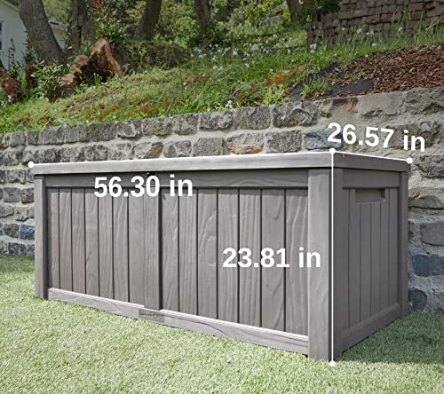 Outdoor Storage Box 31 Gallon Waterproof Resin Deck Box V3075