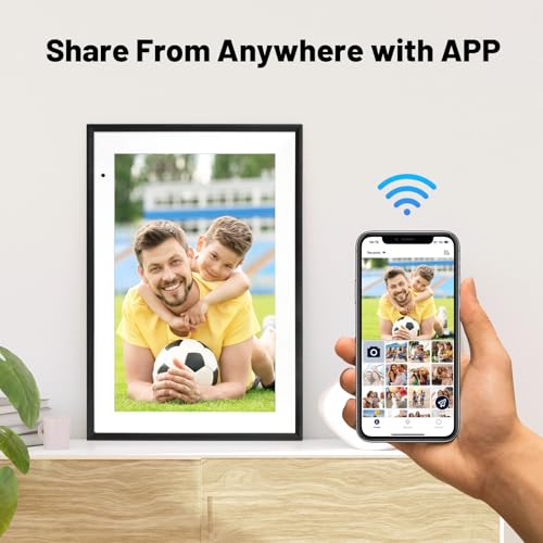 WiFi Digital Photo Frame 10.1 Inch IPS HD Touch Screen with 32GB Storage O9566