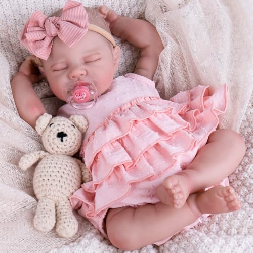 Reborn Baby Doll Girl 20" Realistic Sleeping Newborn with Feeding & Outfit Set F6590