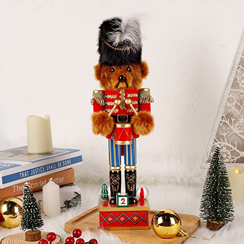 14 Inch Christmas Nutcracker Bear Drummer Ornaments, Tabletop Centerpiece Decor W663