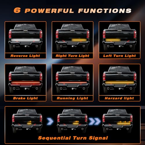 60 Inch LED Tailgate Light Bar with Reverse and Turn Signals J750361