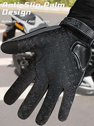 Breathable Mesh Motorcycle Gloves with Touchscreen Protection D471