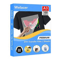 100 Sheets A4 Double Sided DTF Transfer Film Paper for Inkjet Printer E196039