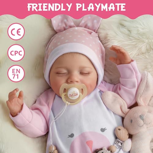Lifelike Reborn Baby Doll 20 Inch Realistic Newborn Vinyl Doll for Kids A6842