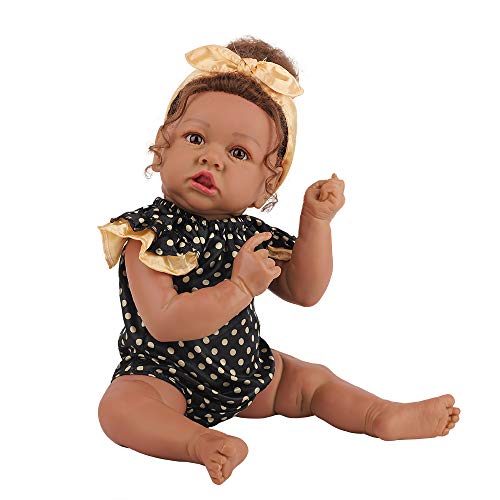 22.8 Inch Realistic African American Baby Doll with Soft Body K201