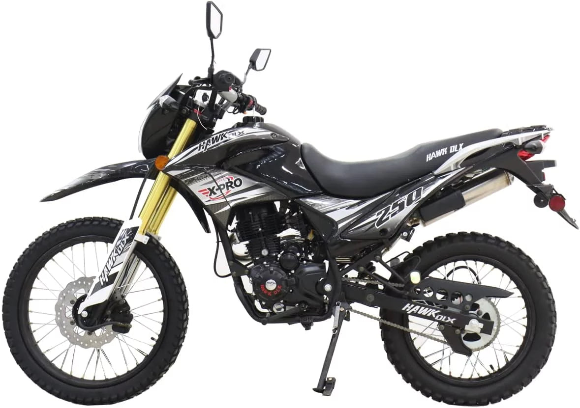 250cc Dirt Bike, 5-Speed Manual, Electric/Kick Start, 21"/18" Wheels P67757