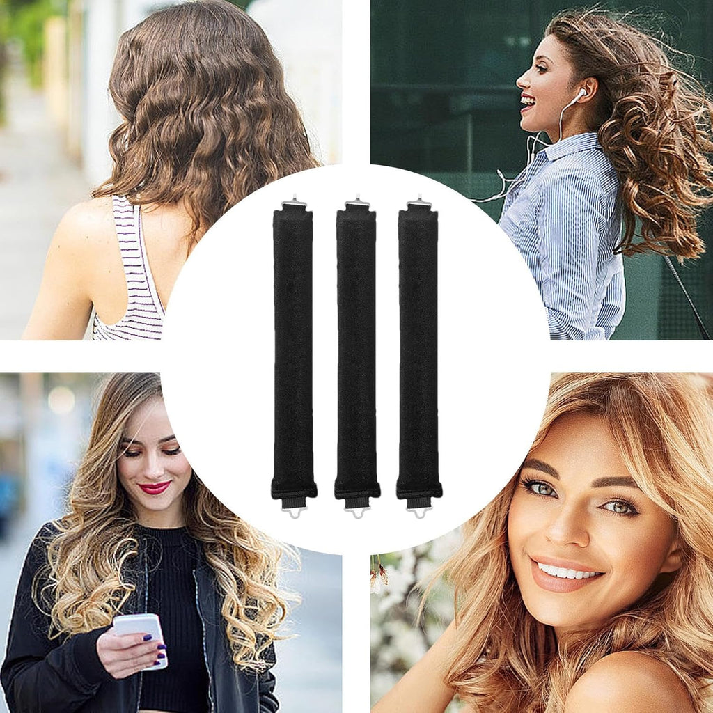 Velvet Heatless Curling Rods with Hook for Overnight Curls Q819834