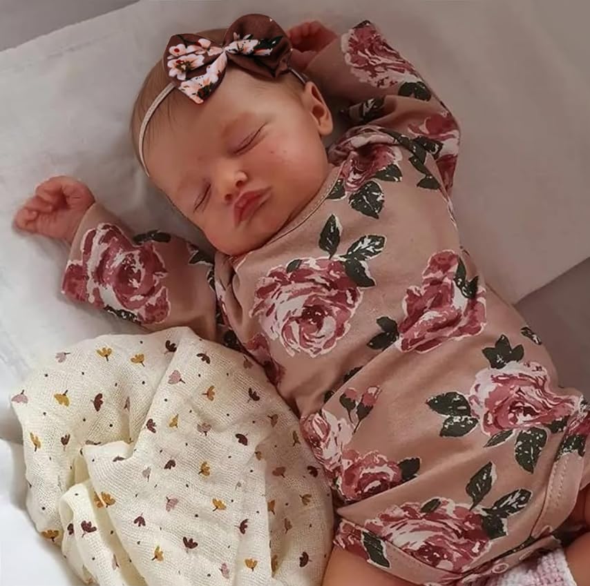 Reborn Baby Girl Dolls - 20 inch Lifelike Newborn Baby with Realistic Veins for Kids Age 3 +