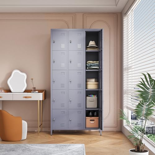 Steel Lockers for Employees, Lockable Storage Cabinet with Assembly X270