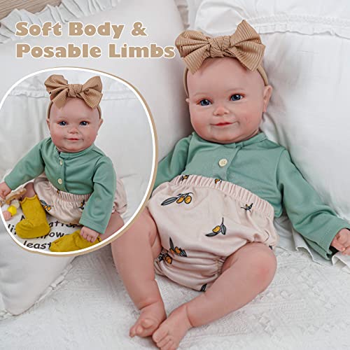 20 Inch Soft Vinyl Reborn Baby Doll with Accessories for Girls P18941