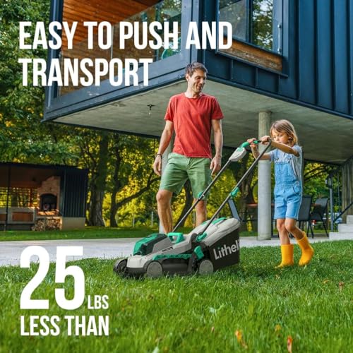 13" Cordless Lawn Mower for Garden, Yard and Farm N9391