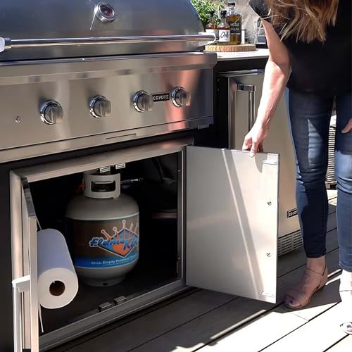 20 lb Steel Propane Tank Cylinder with Type 1 Valve for Grills and BBQs J64752