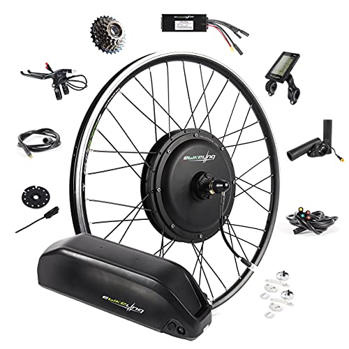 EBIKELING Waterproof Ebike Conversion Kit with Battery 26" Direct Drive Front or Rear Wheel Electric Bike Conversion Kit Ebike Battery & Charger Included 1500W 1200W Electric Bike for Adults
