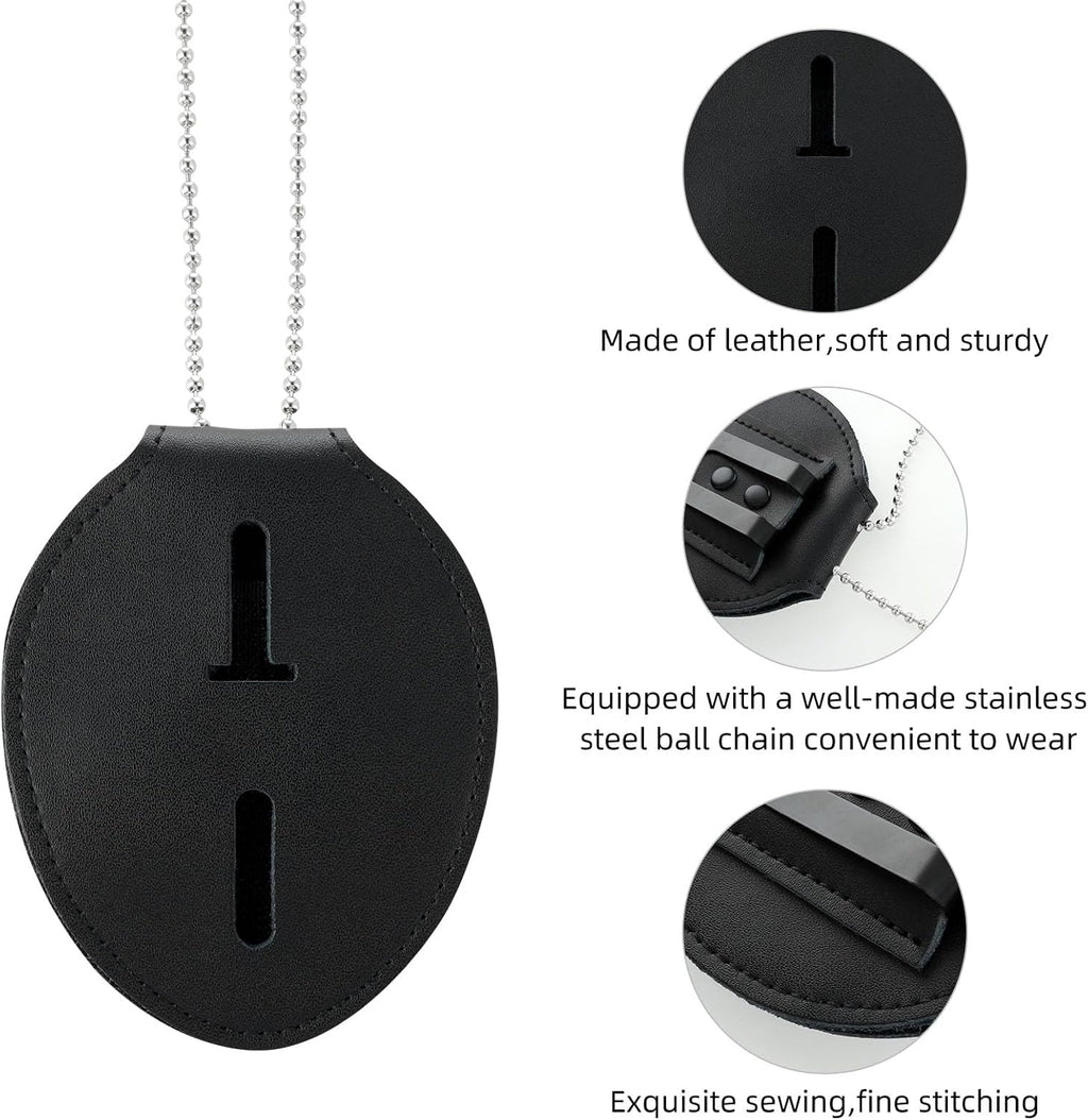 Badge Holder with Belt Clip, Metal Clip and Chain Included Z27121