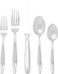 Oneida Camlynn Mirror 45-Piece 18/0 Stainless Steel Cutlery Flatware Set, Service for 8, Silver