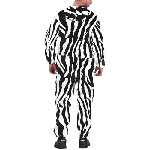 Adult Onesie Hooded One-Piece Pajama Zipper Jumpsuit for Men and Women I930