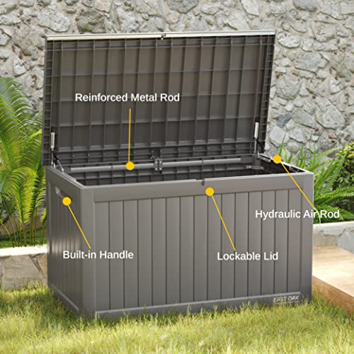Outdoor Storage Box 31 Gallon Waterproof Resin Deck Box V3075
